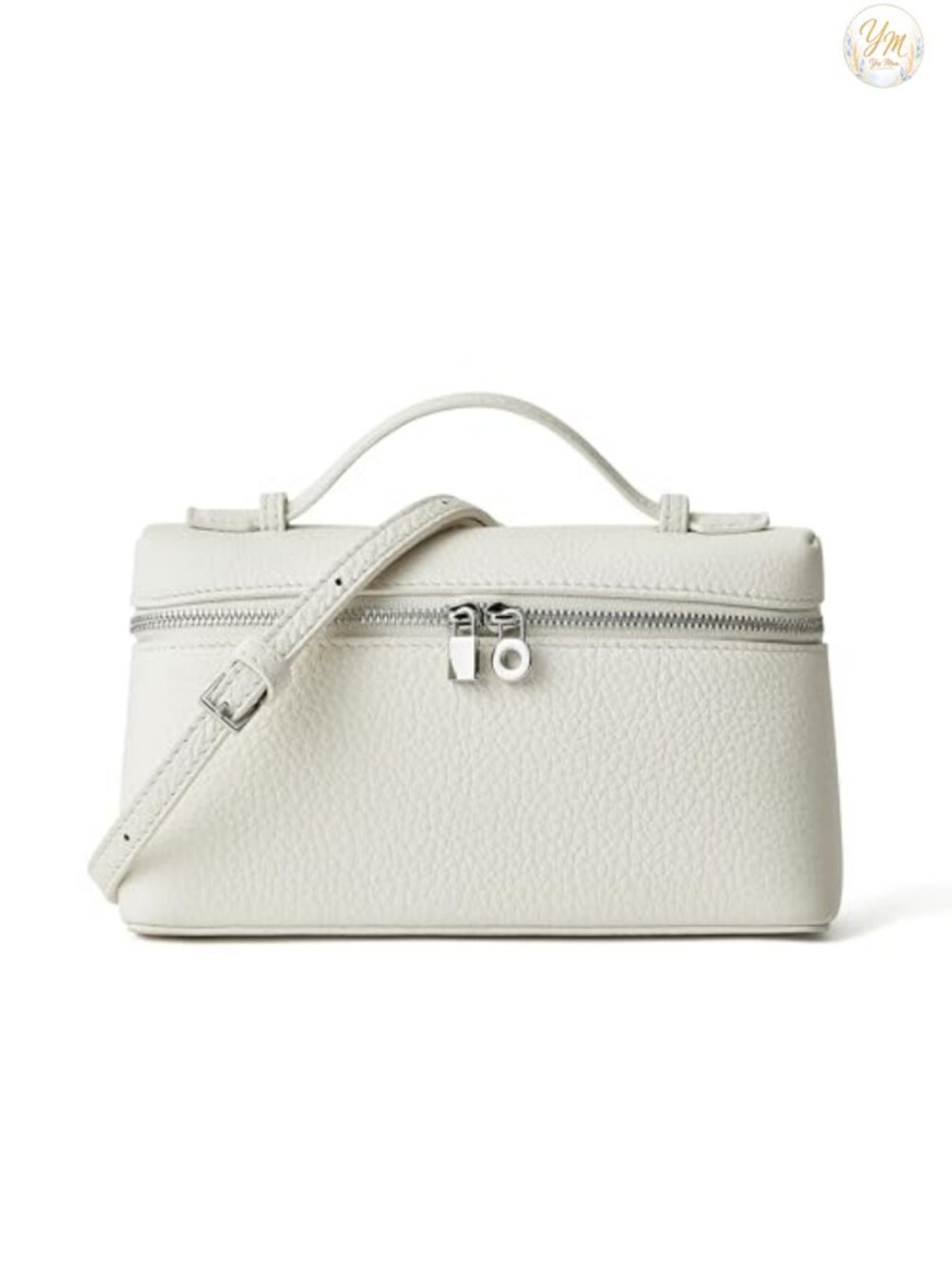 Genuine Leather Small Crossbody Bag with Top Handle and Adjustable Strap